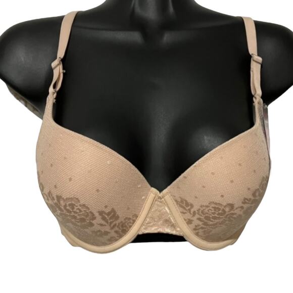 Maidenform Womens Bra Size 38B Push Up Seamless Underwire Lace Padded P00732 - Picture 1 of 9